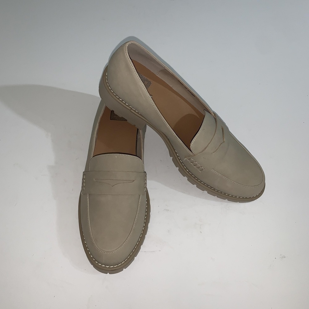 Dolce Vita DV Crisp Shoes Womens Size 10 Beige Loafer Flats Lug Sole Casual